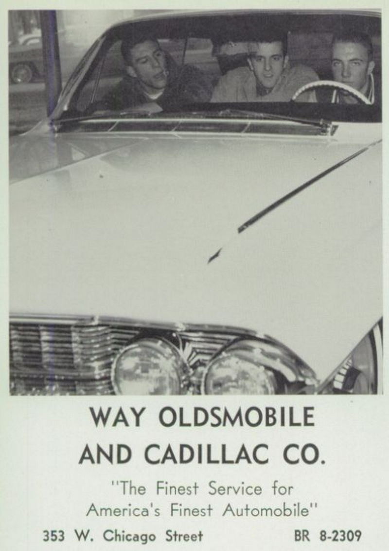 Way Oldsmobile and Cadillac - Coldwater Hight Year Book Ad 1962 (newer photo)